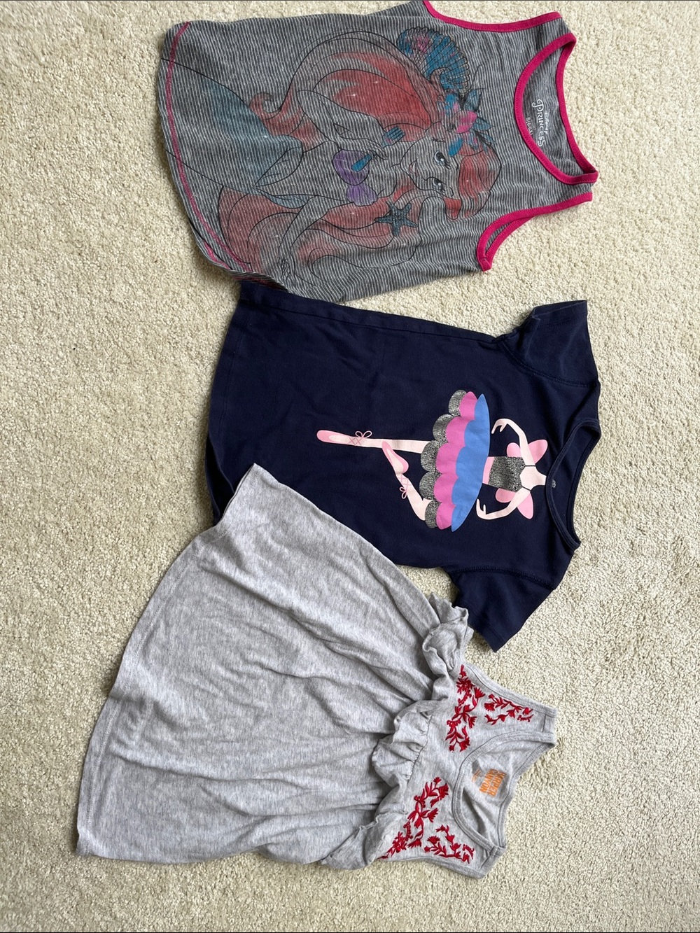 Harper Canyon Navy Ballerina Graphic Short Sleeve Tee with Pink Accents